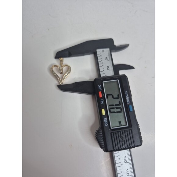 Caspian International 1/4ct Diamond Heart Pendant 10k Yellow Gold 2.2g - Picture 9 of 12